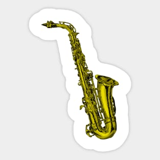 Saxophone Print Sticker